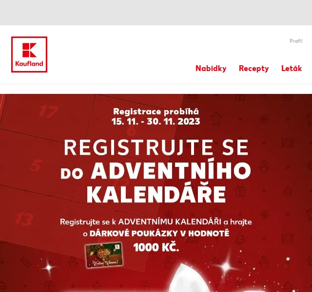 Kaufland: Adventní kalendář a soutěž o 1000 Kč – červenec 2026 | Nuslet.cz