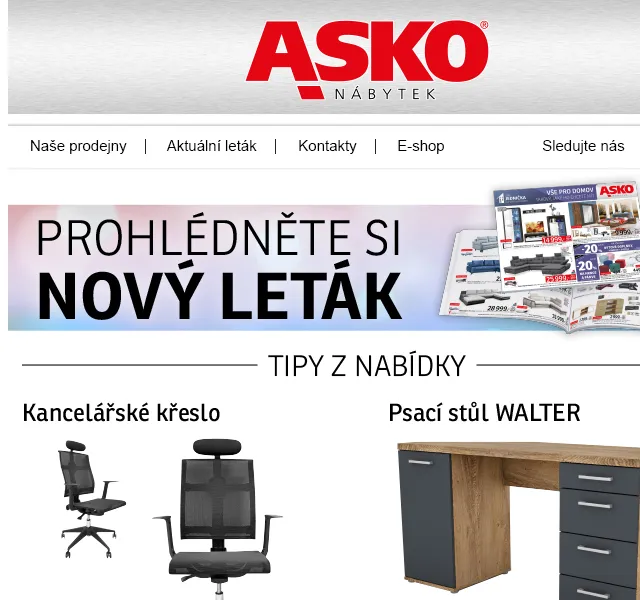 Asko Nábytek: Nový podzimní leták – červen 2026 | Nuslet.cz