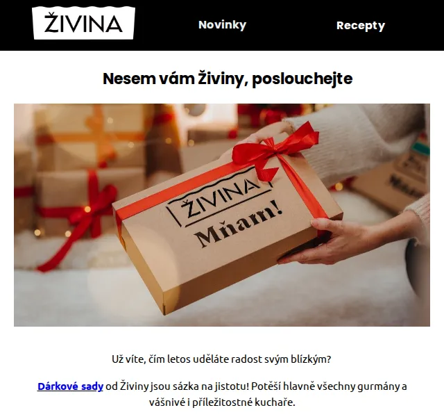 Živina: Dárkové sady a vouchery na Vánoce – prosinec 2023 | Nuslet.cz