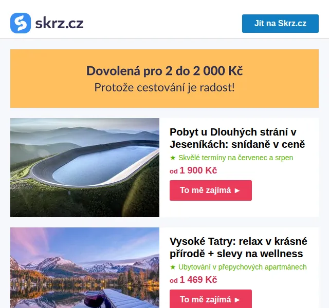 Vánoce na Skrz: pobyty s wellness do 2 000 Kč – červenec 2026 | Nuslet.cz