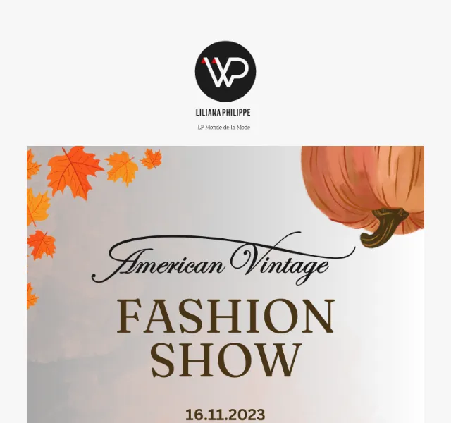 Liliana Philippe: American Vintage Fashion Show – listopad 2023 | Nuslet.cz