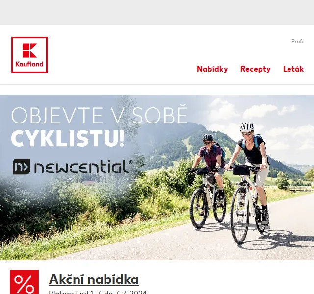 Kaufland: Cyklistické vybavení Newcential – červenec 2024 | Nuslet.cz
