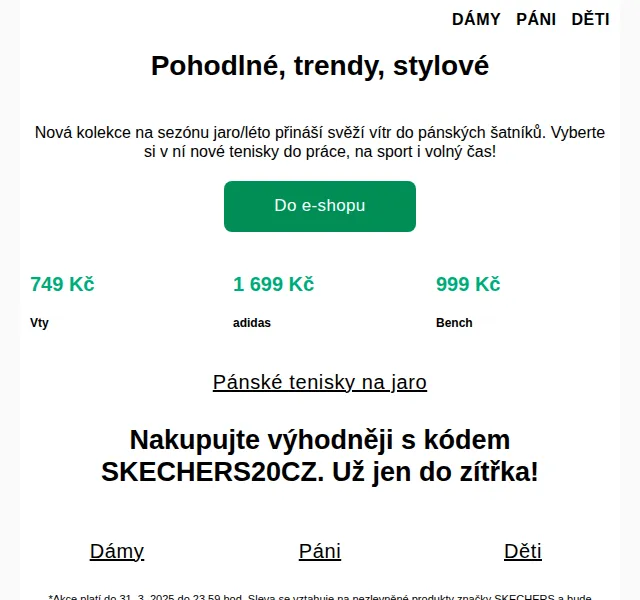 DEICHMANN: sleva 20 % na Skechers – červenec 2026 | Nuslet.cz