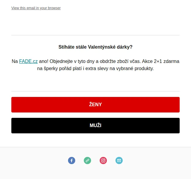 Fade: Šperky 2+1 zdarma a Valentýnské slevy – červen 2026 | Nuslet.cz