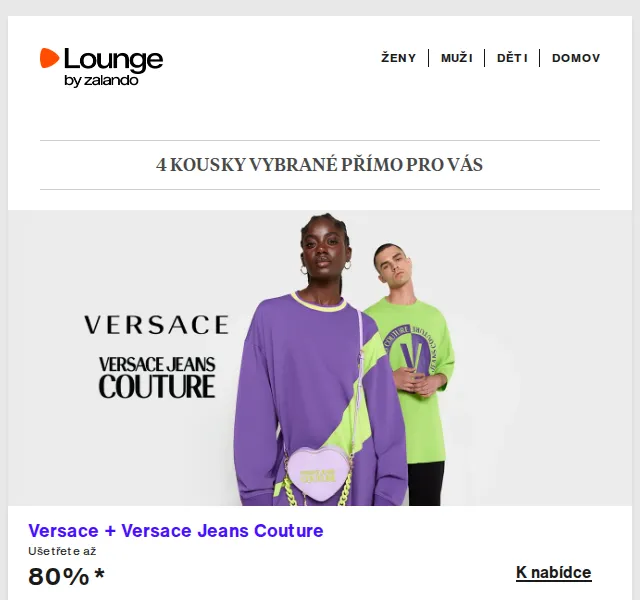 Lounge by Zalando: Versace, M&S & ASICS až 80% – červenec 2026 | Nuslet.cz