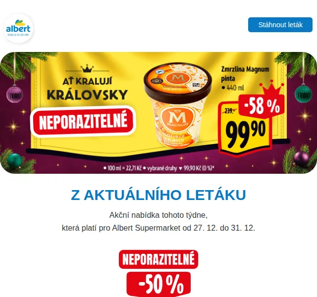 Albert: Metaxa 5* od 249 Kč a pepsi za 24,90 Kč – červenec 2026 | Nuslet.cz