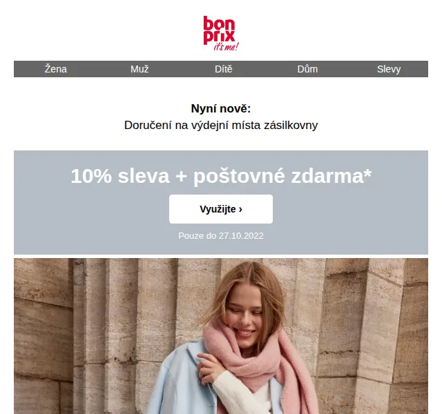 bonprix: 10% sleva na vše + poštovné zdarma – červen 2026 | Nuslet.cz