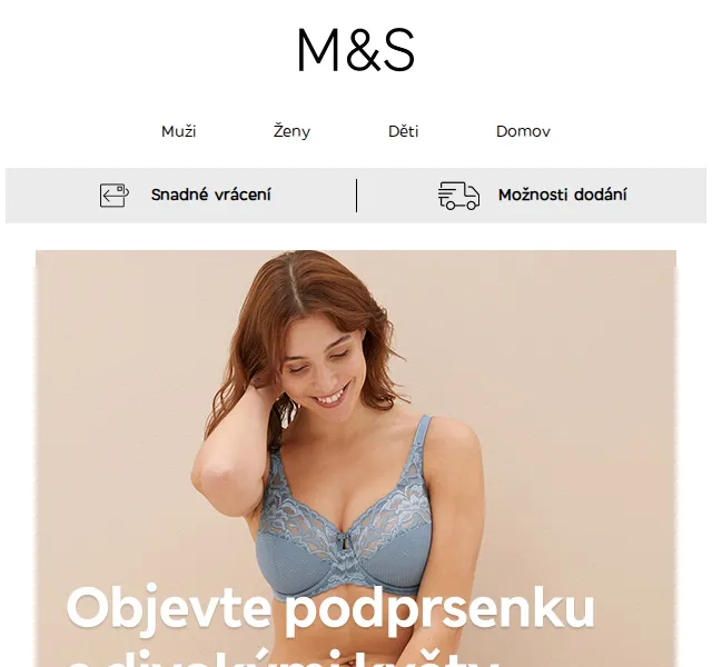 Marks and Spencer: Podprsenky s divokými květy – červen 2026 | Nuslet.cz