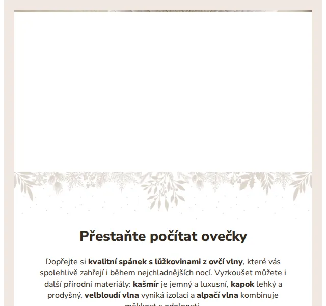 Ovečkárna: Lůžkoviny s ovčí vlnou se slevou až 50 % – červenec 2026 | Nuslet.cz