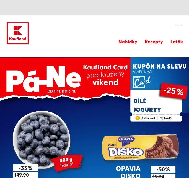 Kaufland: Borůvky 300 g za 94,90 Kč – červenec 2026 | Nuslet.cz