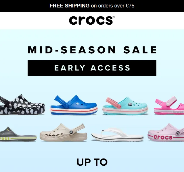 Crocs: Mid-Season Sale – sleva až 50 % – červenec 2026 | Nuslet.cz