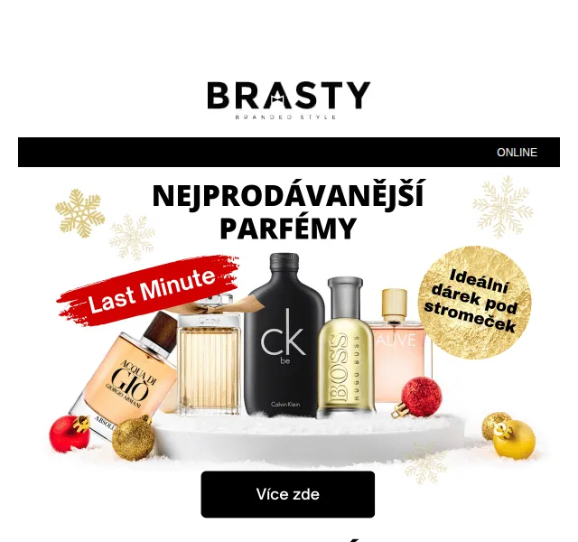 BRASTY: Last-Minute vánoční dárky – parfémy a kosmetika – červenec 2026 | Nuslet.cz