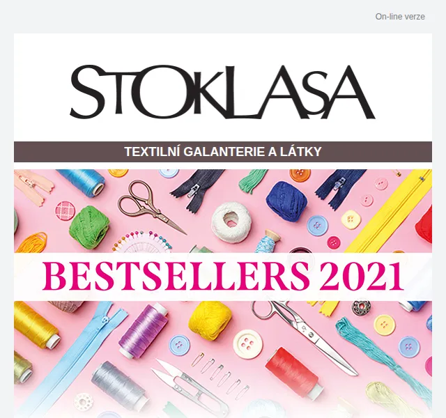 Stoklasa: Bestsellery 2021 z textilní galanterie – červen 2026 | Nuslet.cz