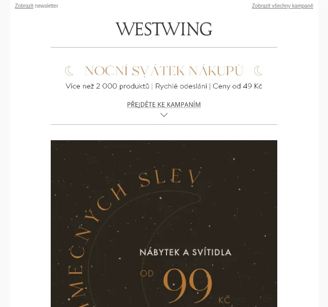 Westwing: Noc výjimečných cen – červen 2026 | Nuslet.cz