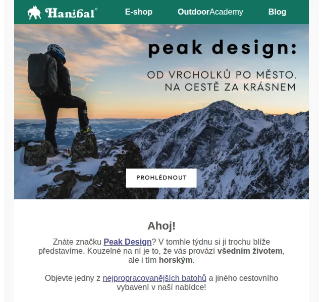 Hanibal: Peak Design batohy a doplňky – červen 2026 | Nuslet.cz