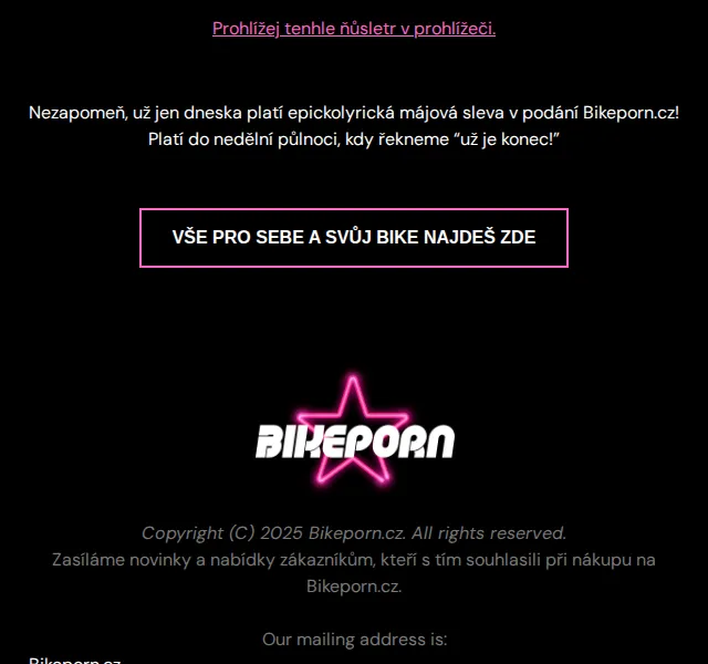 Bikeporn: 25% slevy na cyklo vybavení – červenec 2026 | Nuslet.cz