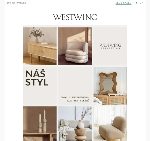 Westwing: Instagram Edit – nová kolekce nábytku a dekorací – červen 2026 | Nuslet.cz