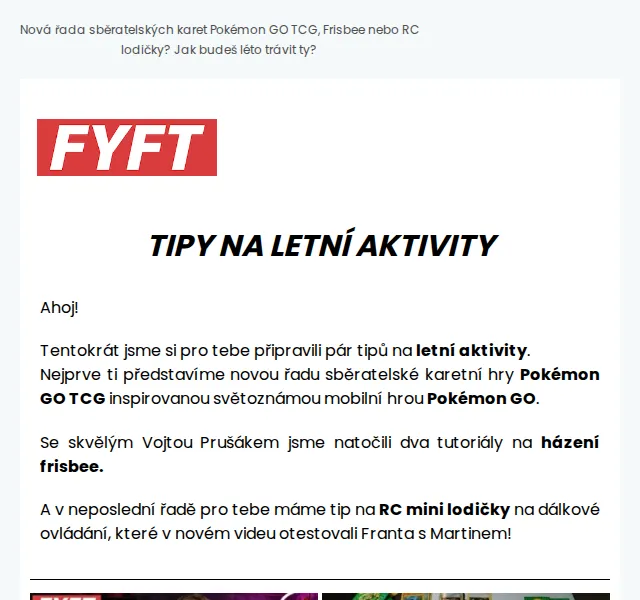 Zuzka | FYFT.cz: Pokémon GO TCG karty a frisbee – červenec 2026 | Nuslet.cz