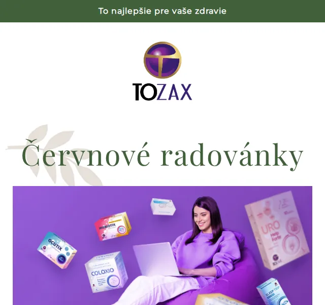 Tozax CZ: 20% sleva na zdraví a doplňky – červenec 2026 | Nuslet.cz