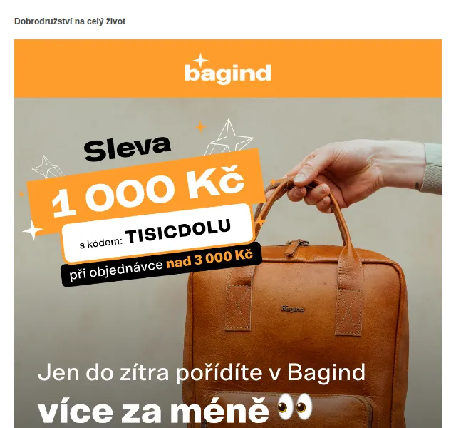 Bagind: sleva 1000 Kč na kabelky a doplňky – září 2026 | Nuslet.cz