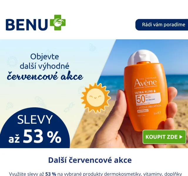 BENU E-shop: sleva až 53 % na vitaminy a doplňky – červenec 2026 | Nuslet.cz