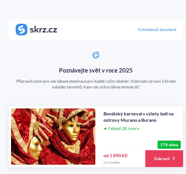 Vánoce na Skrz: poznávací zájezdy 2025 – červenec 2026 | Nuslet.cz