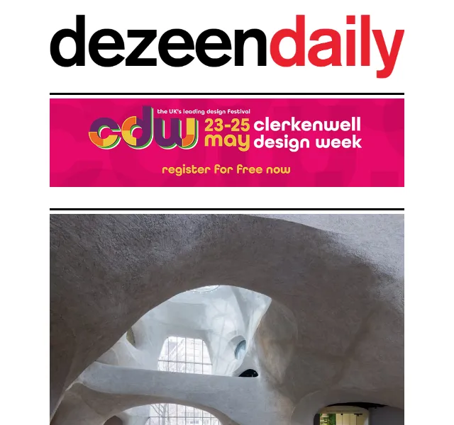 Dezeen Daily: Studio Gang cave museum a Alessi křeslo – červen 2026 | Nuslet.cz