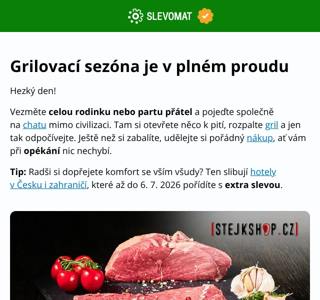 Slevomat: Grilovačka až 56 % – červen 2026 | Nuslet.cz