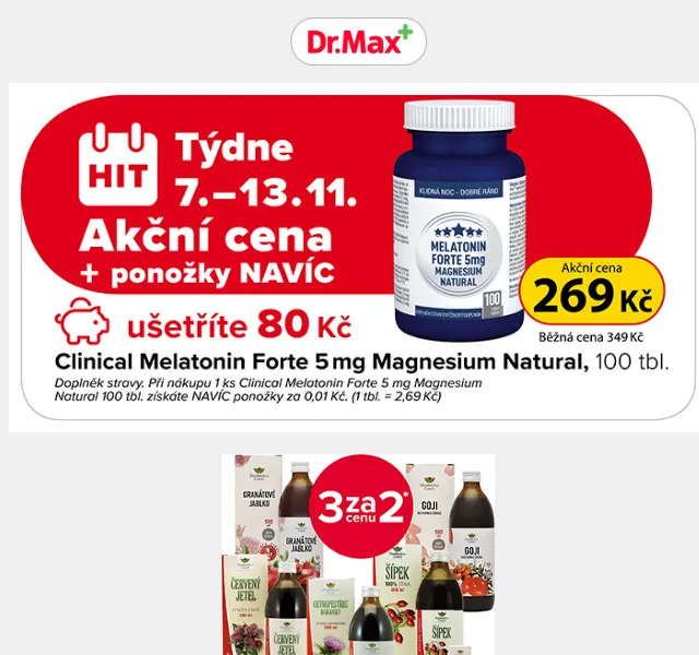 Dr.Max: Akce 3 za 2 Ekomedica a sleva 200 Kč Avita – červen 2026 | Nuslet.cz