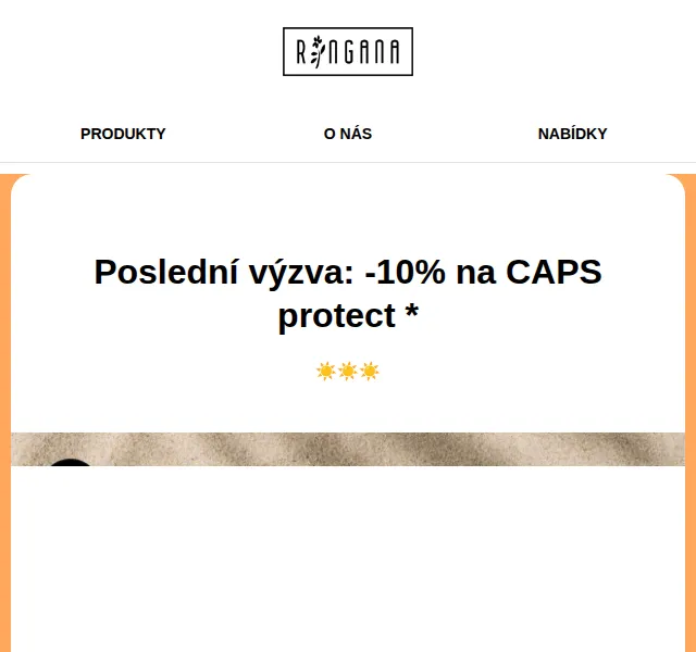 RINGANA: -10% na CAPS protect – červenec 2026 | Nuslet.cz