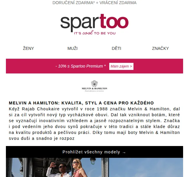 Spartoo: Doručení zdarma Melvin & Hamilton, Lacoste – červenec 2026 | Nuslet.cz