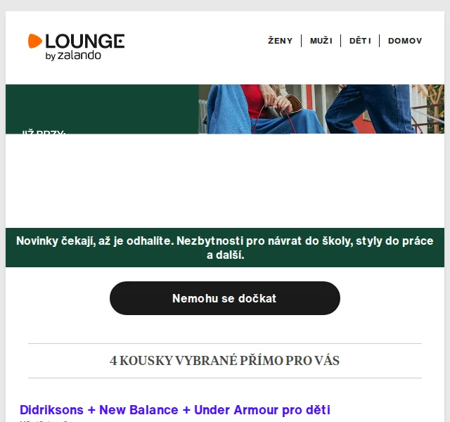 Lounge by Zalando: Výprodej Zpátky do školy se slevami až 80 % – červenec 2026 | Nuslet.cz