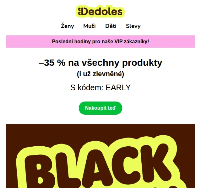Dedoles.cz: Extra sleva až 35 % na ponožky a prádlo – červenec 2026 | Nuslet.cz