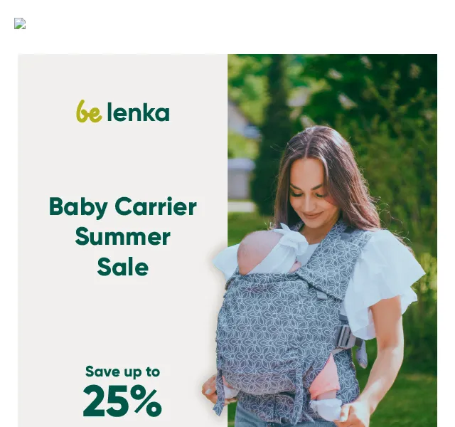 Be Lenka: Baby Carrier Summer Sale – sleva až 25 % – červen 2026 | Nuslet.cz