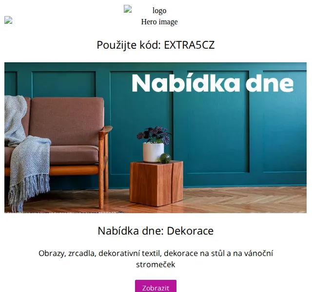 Vivre: 5% sleva + doprava zdarma na dekorace – červen 2026 | Nuslet.cz