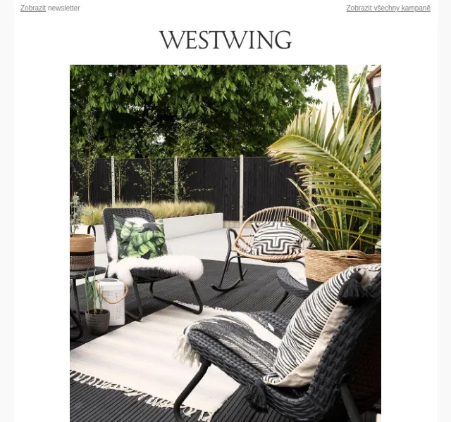 Westwing: Australská zahrada a značky Bobbi Brown, Mazzini – červen 2026 | Nuslet.cz