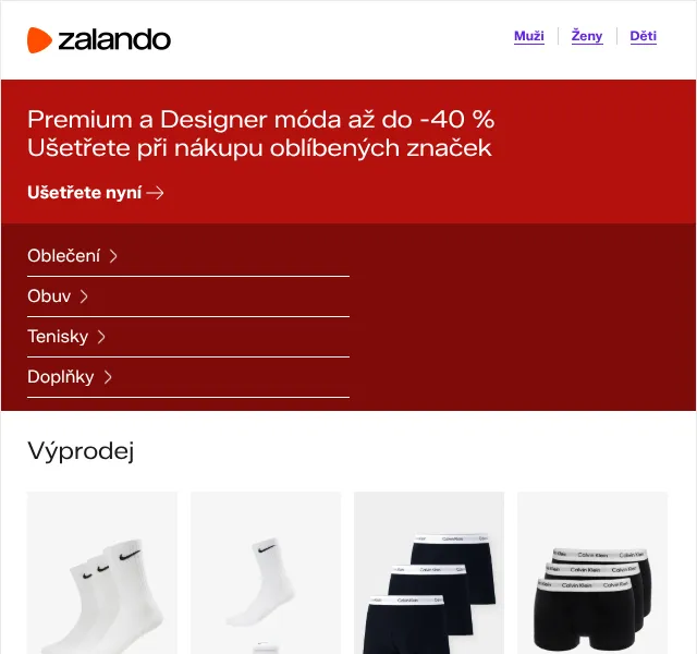 Zalando: Premium móda až -40 % – květen 2026 | Nuslet.cz