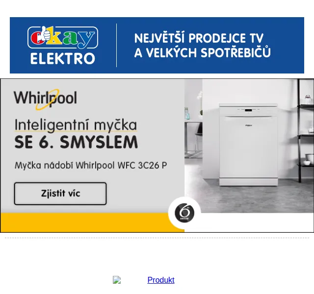 OKAY: Inteligentní myčky Whirlpool od 11 490 Kč – červen 2026 | Nuslet.cz