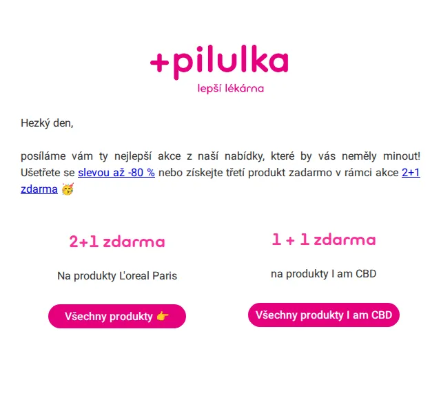 Pilulka.cz: Slevy až -80 % – červenec 2026 | Nuslet.cz