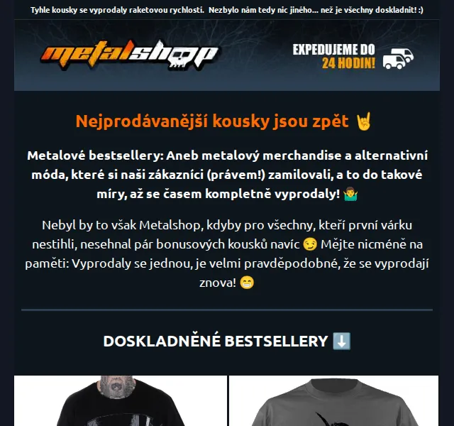 METALSHOP: Doskladnění bestsellerů – červenec 2026 | Nuslet.cz