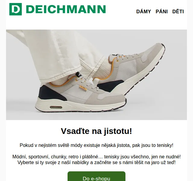 DEICHMANN: tenisky od 559 Kč – červenec 2026 | Nuslet.cz