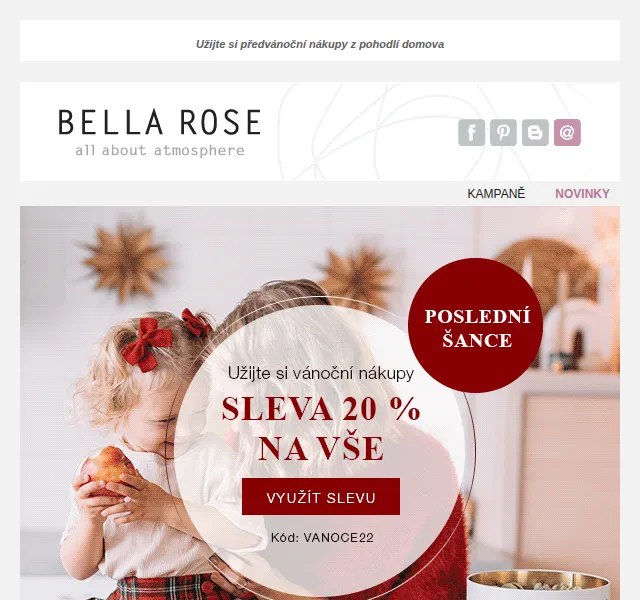Bella Rose: sleva 20 % na vše – listopad 2022 | Nuslet.cz