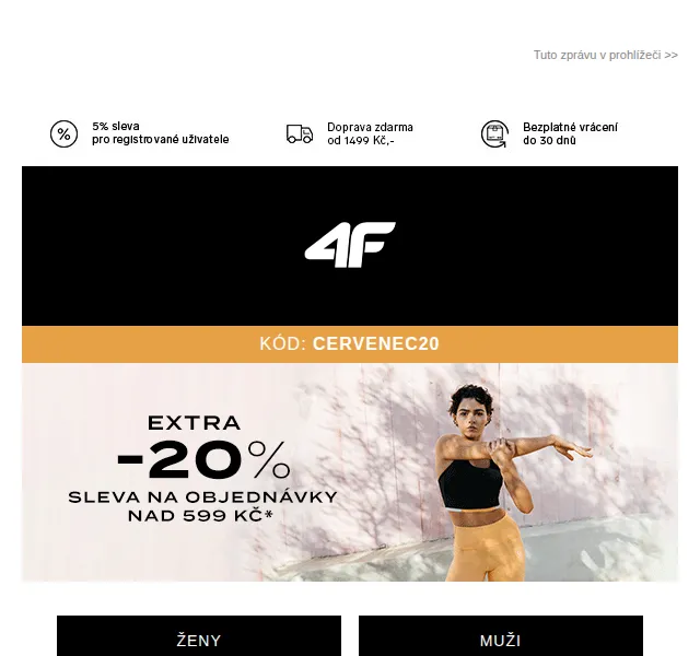 4Fstore: extra –20% na vše – červenec 2026 | Nuslet.cz