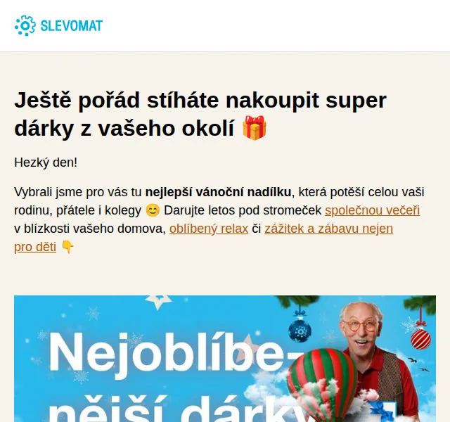 Slevomat: Vánoční dárky – restaurace, wellness, zážitky – prosinec 2021 | Nuslet.cz