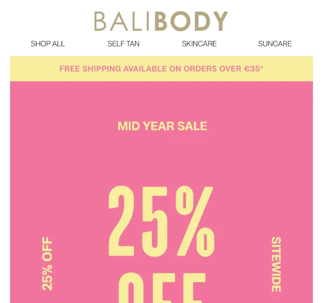 Bali Body: 25% sleva na vše – Mid Year Sale červenec 2026 | Nuslet.cz