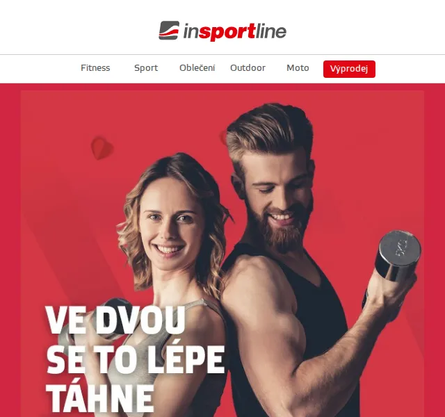 inSPORTline: Valentýnské slevy až -53 % do neděle – červen 2026 | Nuslet.cz