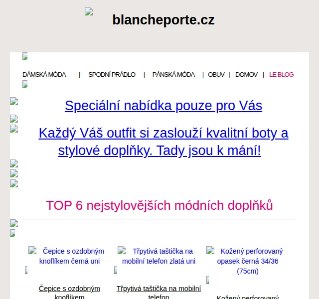 Blancheporte: boty a doplňky od 293 Kč – červen 2026 | Nuslet.cz