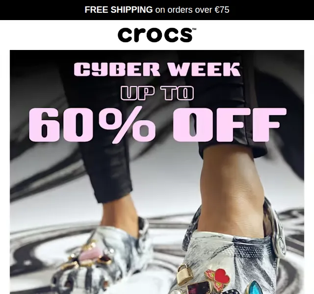 Crocs: Cyber Week až 60 % sleva – červen 2026 | Nuslet.cz