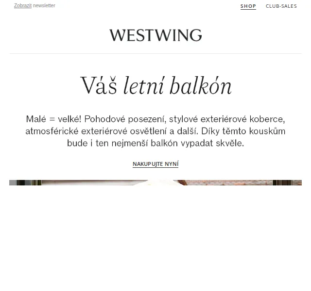 Westwing: Vše pro letní balkón – červenec 2026 | Nuslet.cz