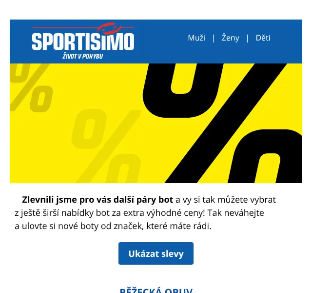 Sportisimo.cz: Boty ve výprodeji – srpen 2026